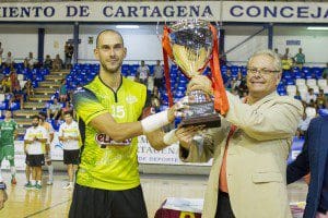 Cartagena, 30-08-2015, Final Copa Presidente FFRR, entre los equipos Plasticos Romero Cartagena VS El Pozo Murcia, Pabellon Central.